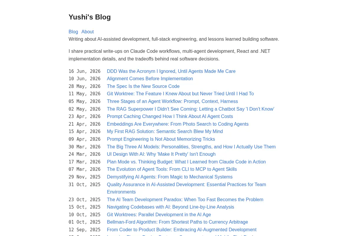Yushi's Blog