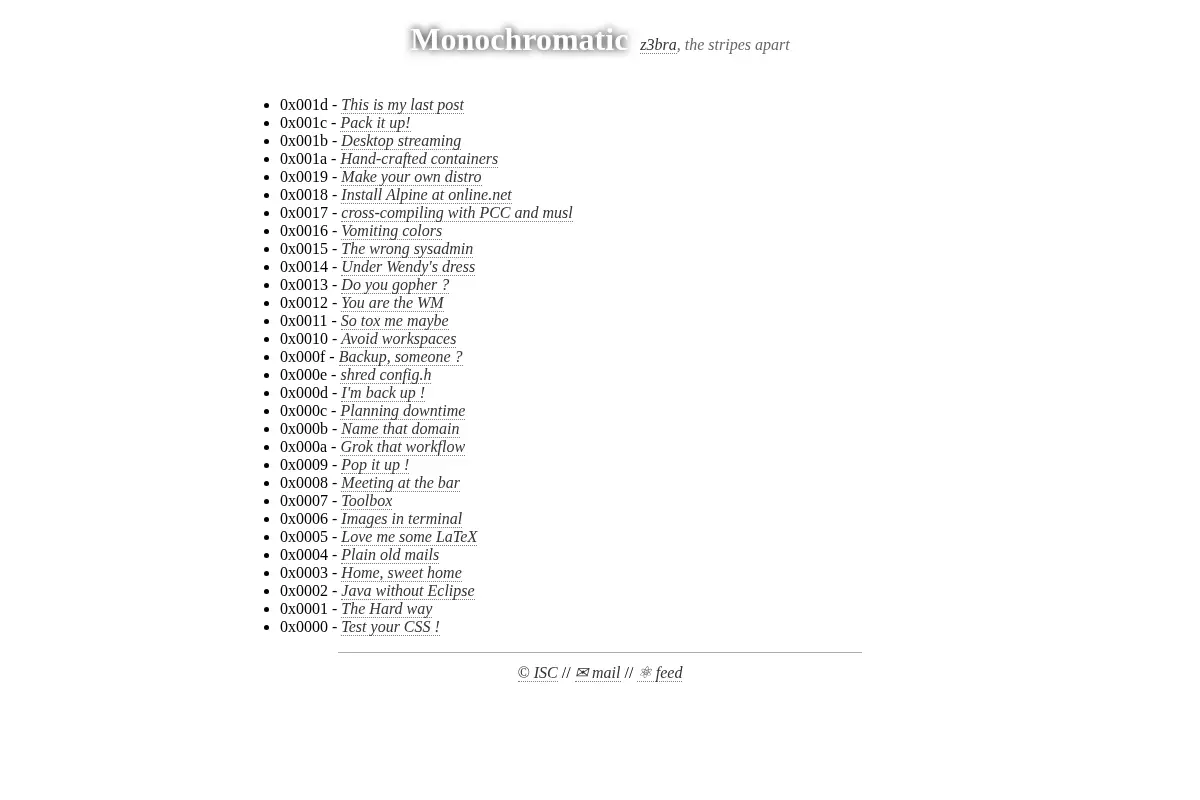 z3bra.org - monochromatic blog