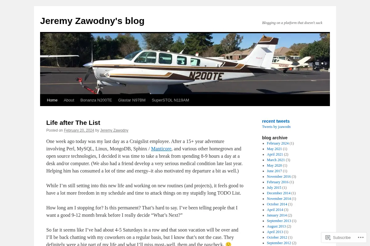 Jeremy Zawodny's Blog