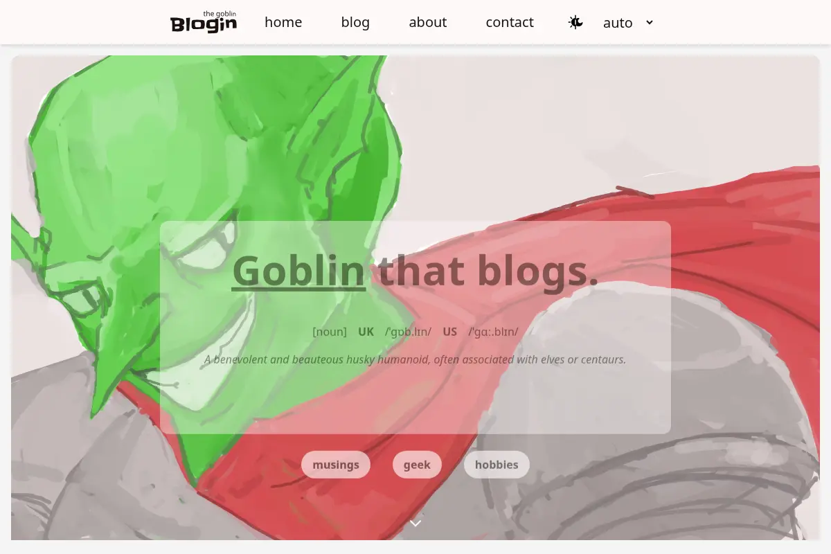 Blogin the goblin