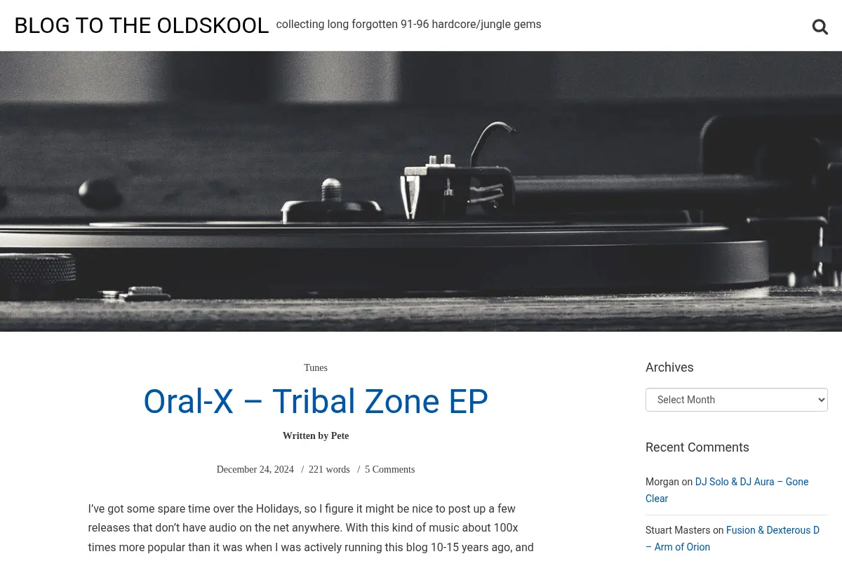 Blog To The Oldskool