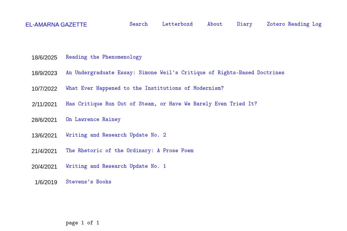 El-Amarna Gazette