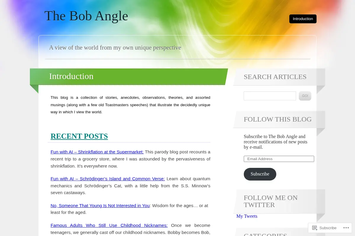 The Bob Angle