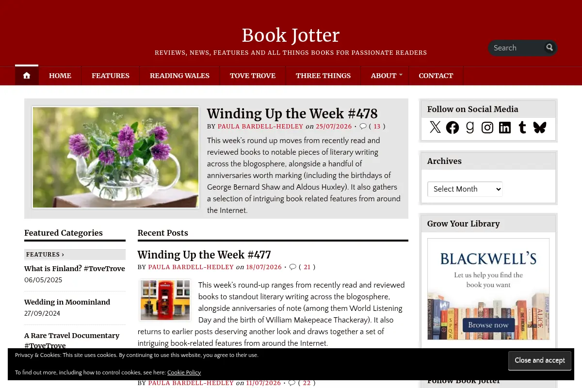 Book Jotter – Reviews, news, features and all things books for passionate readers