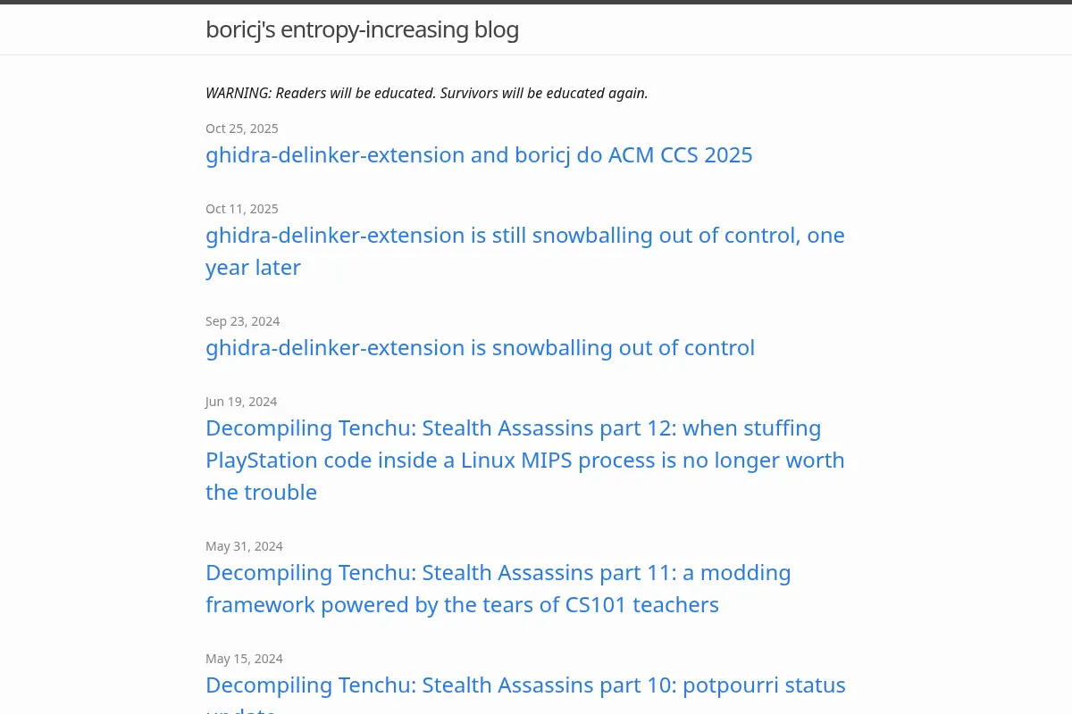 boricj’s entropy-increasing blog