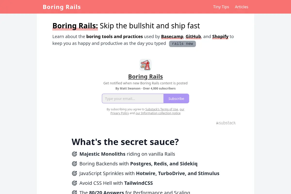 Boring Rails