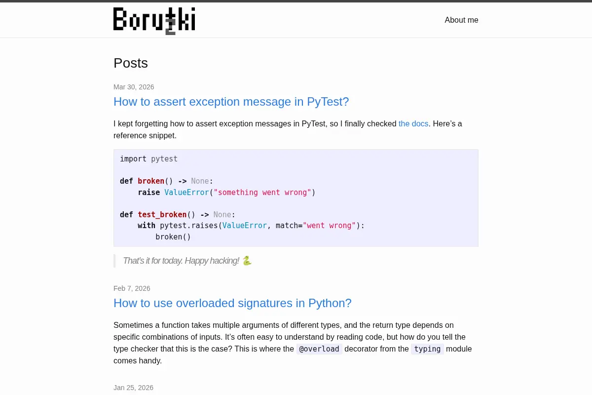 Borutzki | Coding for people, not just processors. Pragmatic solutions for non-trivial problems.