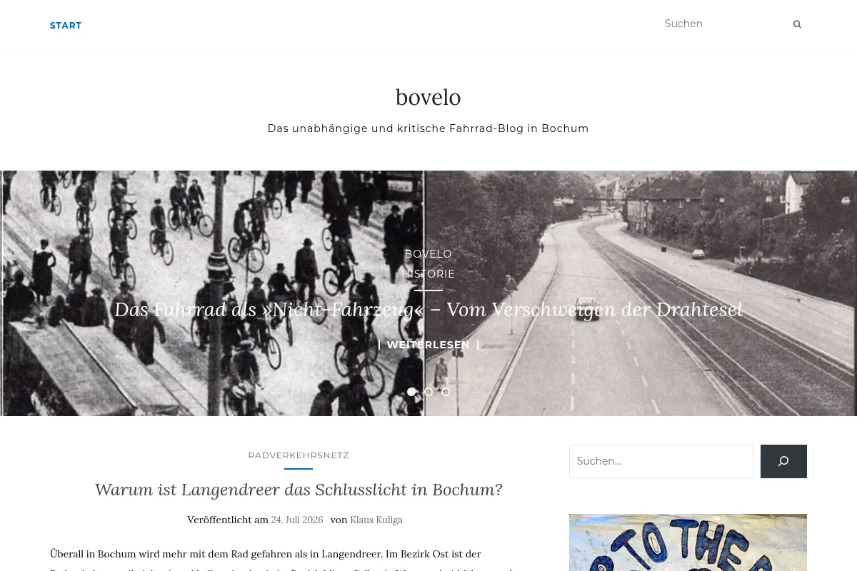 bovelo – Das unabhängige und kritische Fahrrad-Blog in Bochum