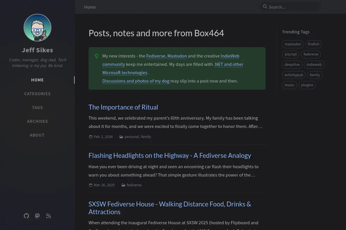 Jeff Sikes' Blog