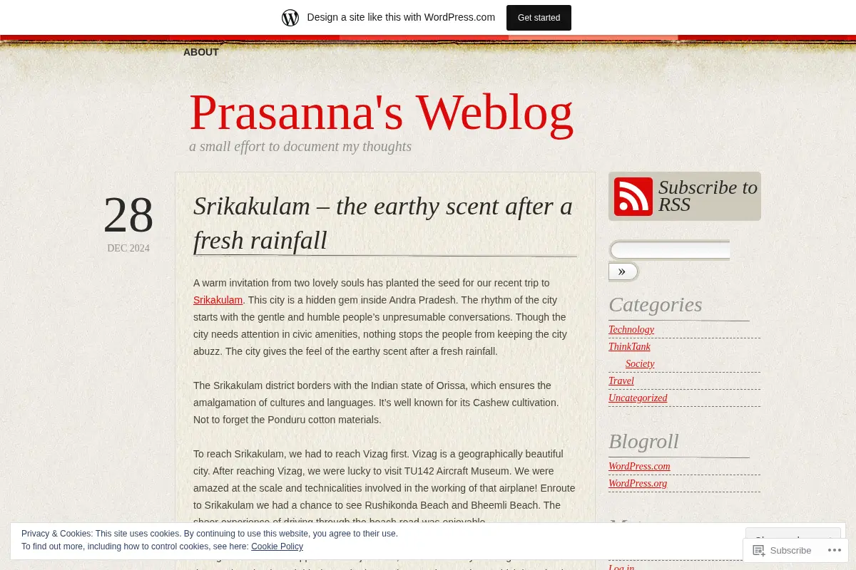 Prasanna's Weblog