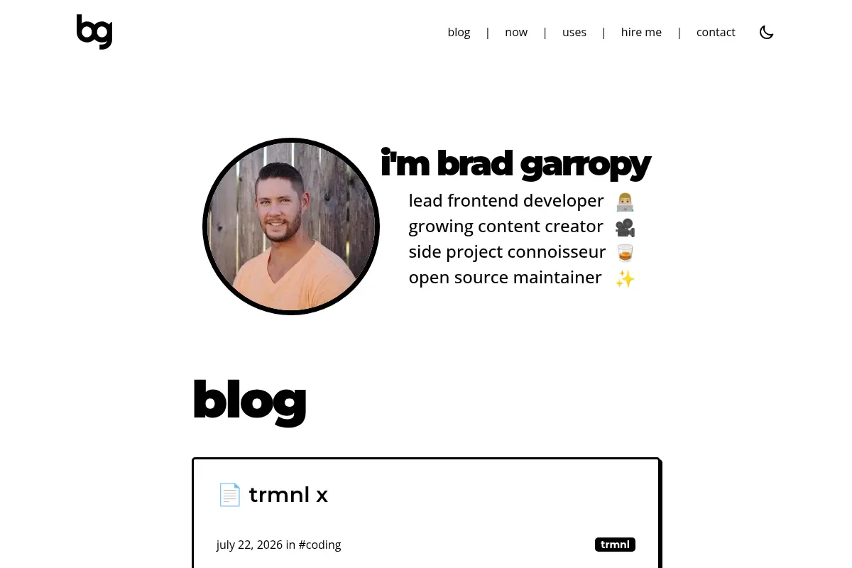 Brad Garropy - Home on the Web