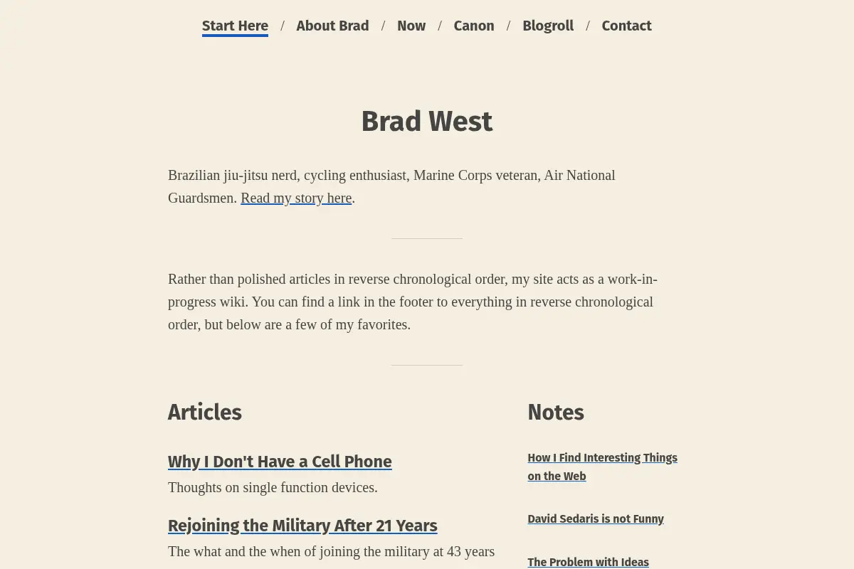 Brad West | Web Developer, Brazilian Jiu-Jitsu Nerd, Marine Corps Veteran