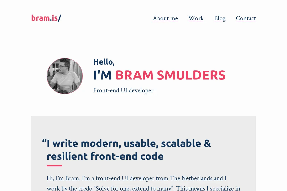 Bram Smulders - Front-end UI Developer