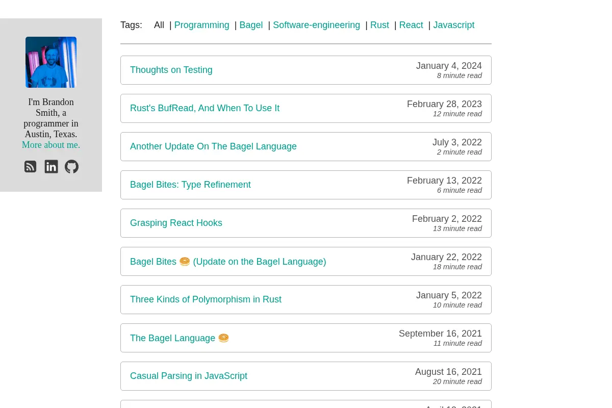 Blog | Brandon's Website