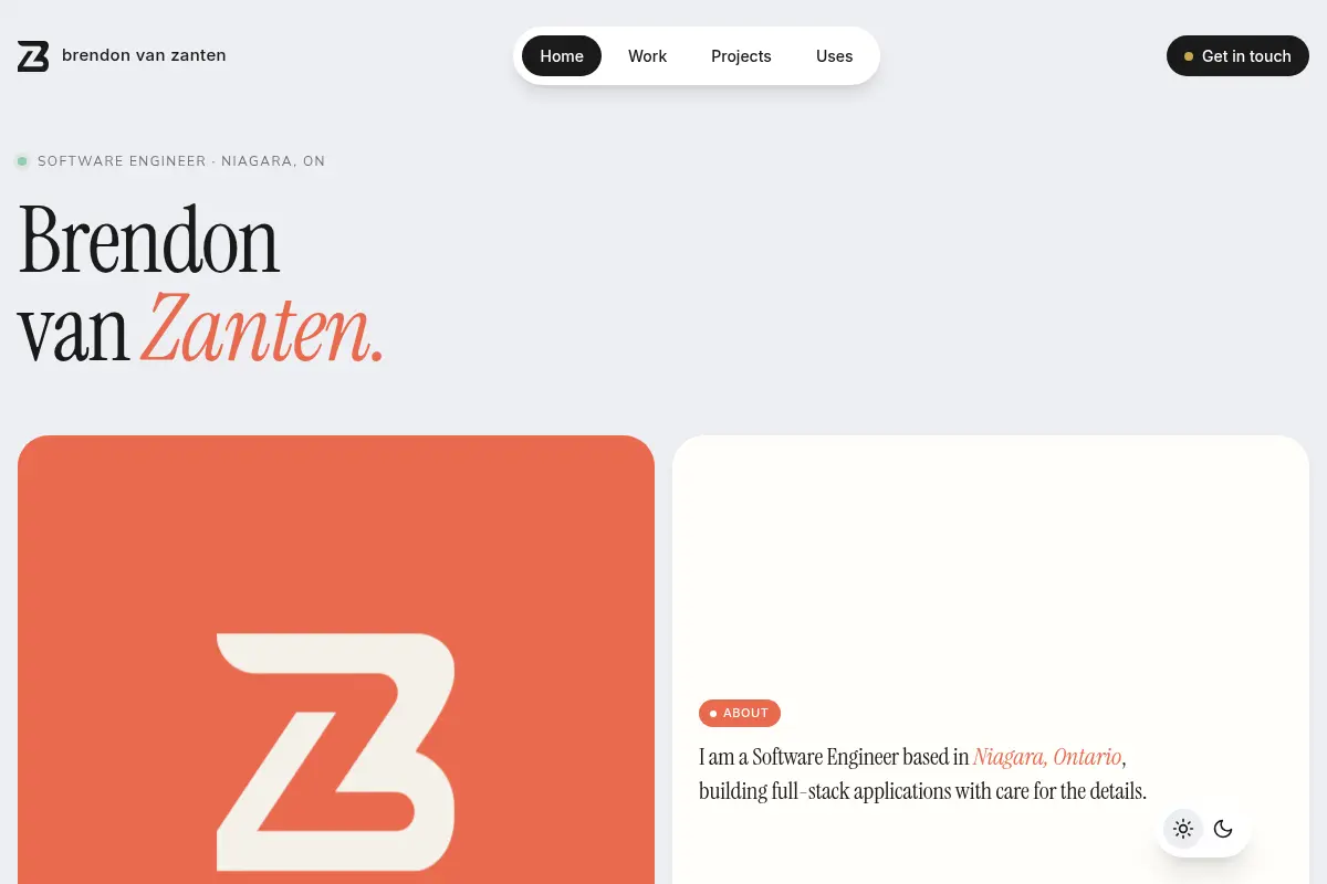Brendon van Zanten - Software Engineer