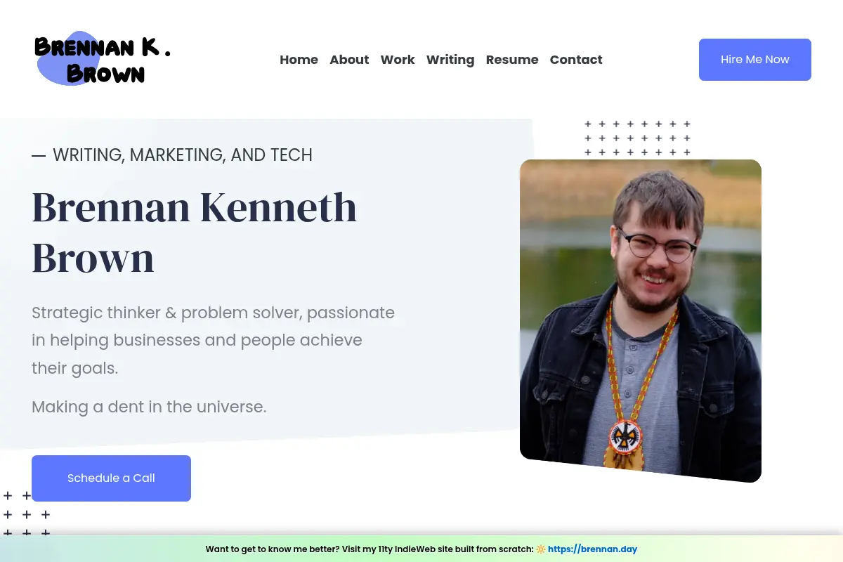 Brennan Kenneth Brown - Writing, Marketing & Tech