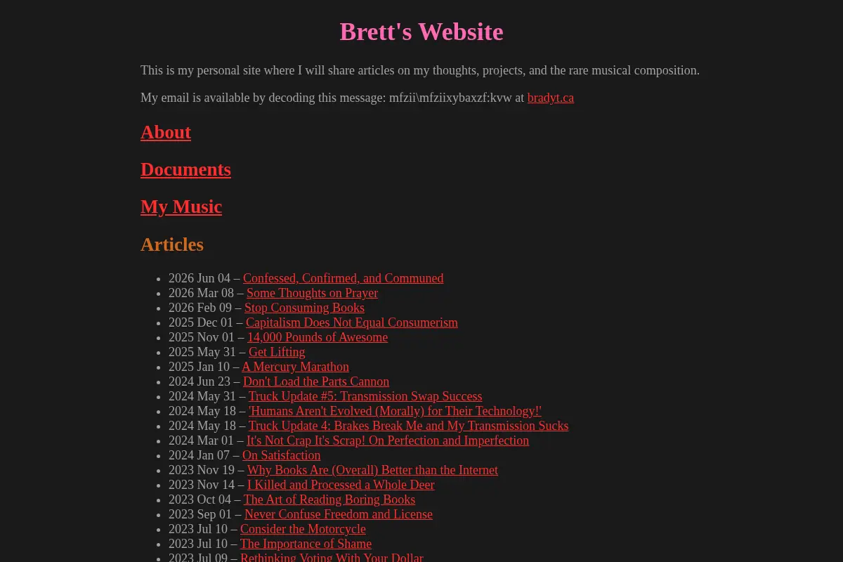 Brett's Website