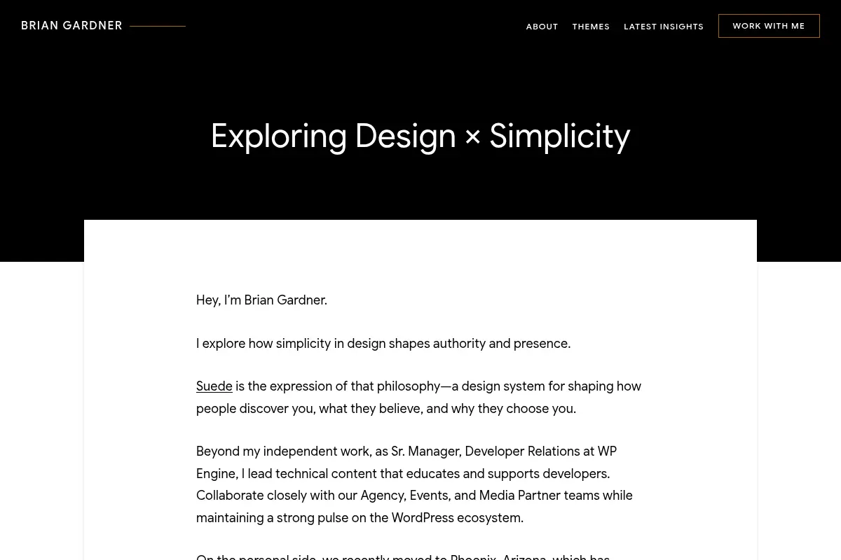 Brian Gardner - Design × Simplicity