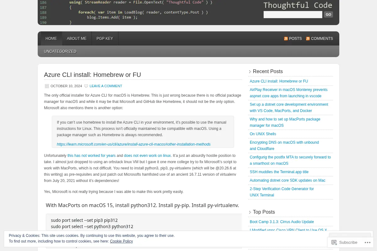 Brian Reiter's Thoughtful Code