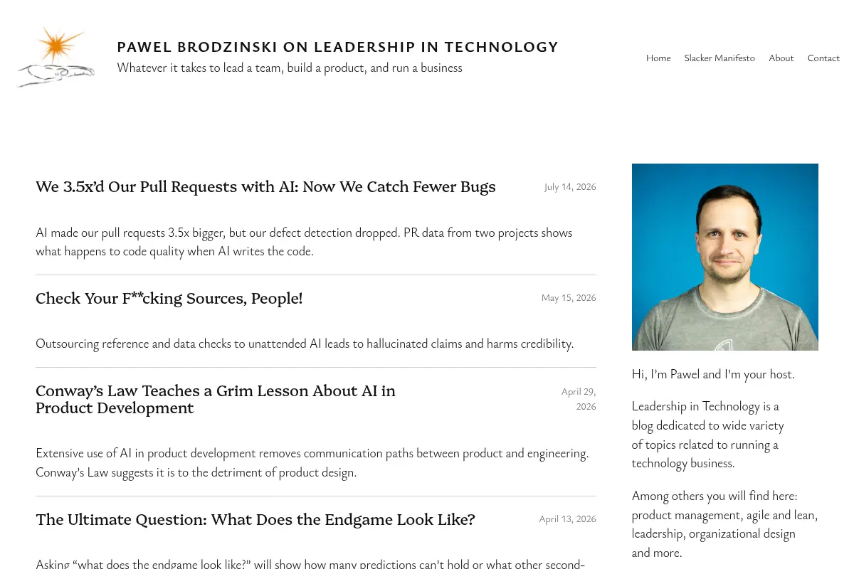 Pawel Brodzinski on Leadership in Technology