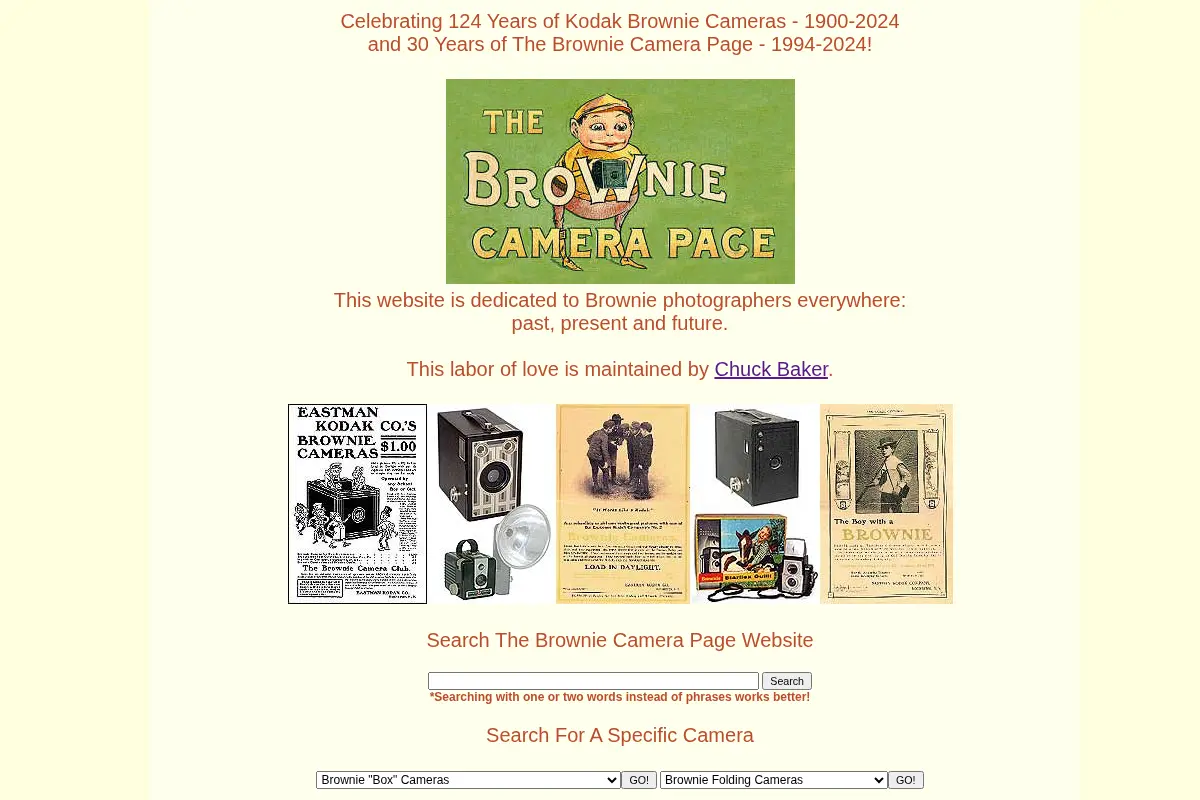 The Brownie Camera Page
