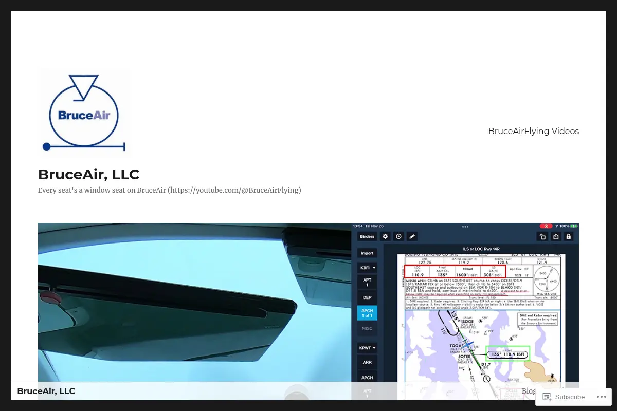 BruceAir, LLC – Every seat's a window seat on BruceAir