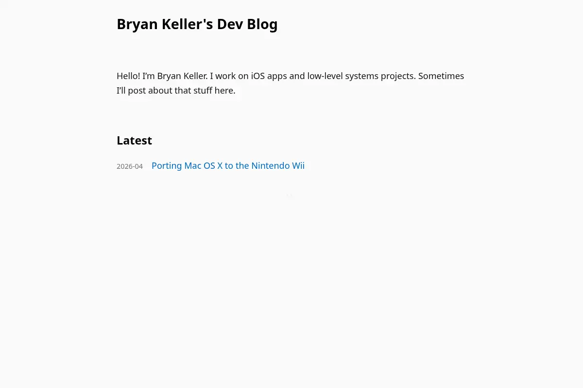 Bryan Keller’s Dev Blog