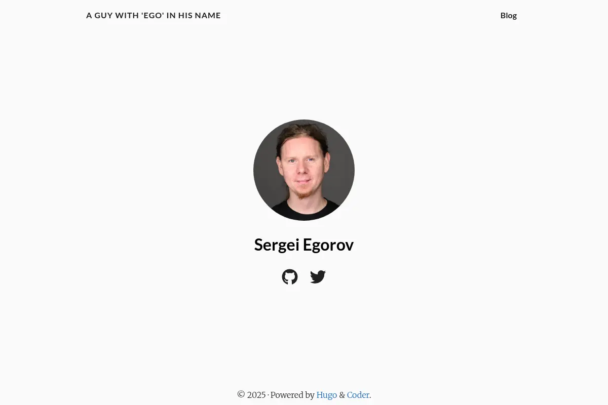 A guy with 'Ego' in his name