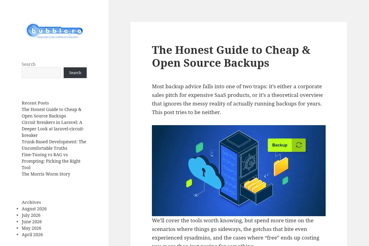 Bubble – Internet, IT and general science articles