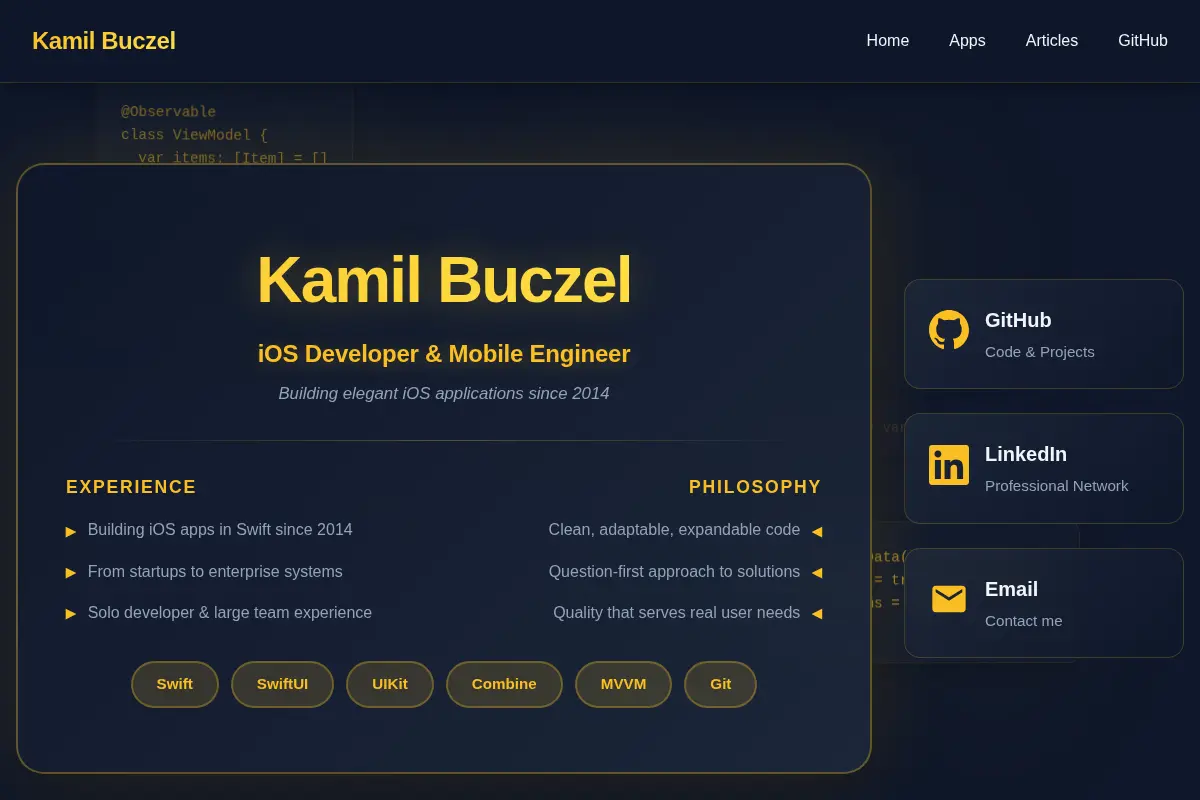 Kamil Buczel - iOS Developer