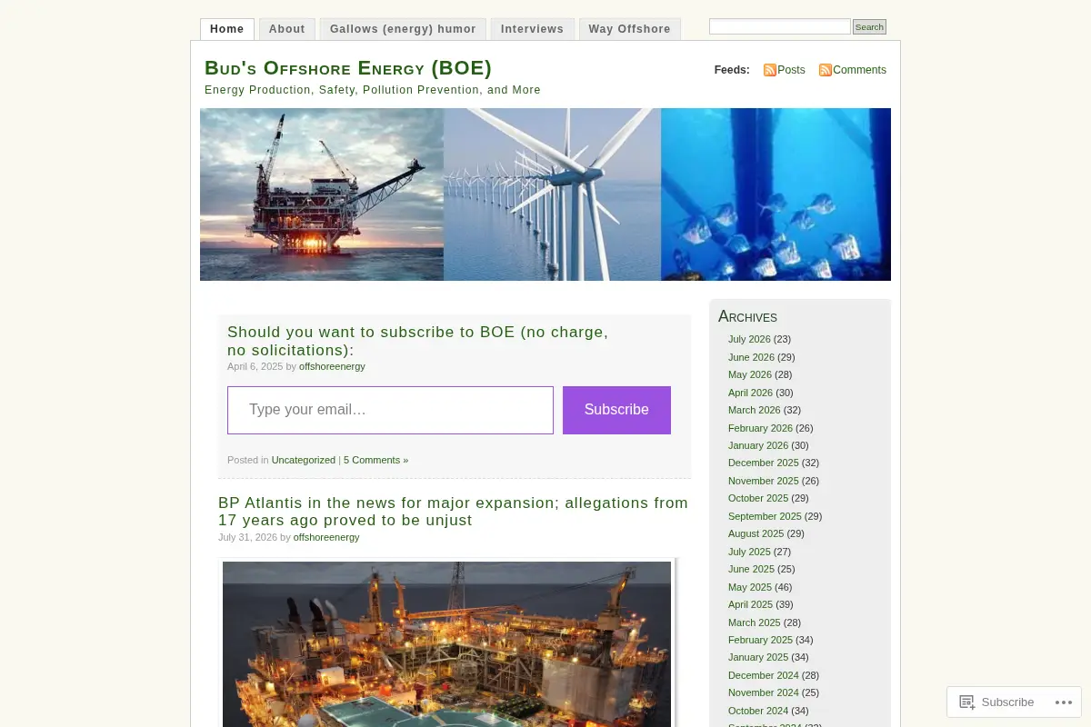 Bud's Offshore Energy (BOE)