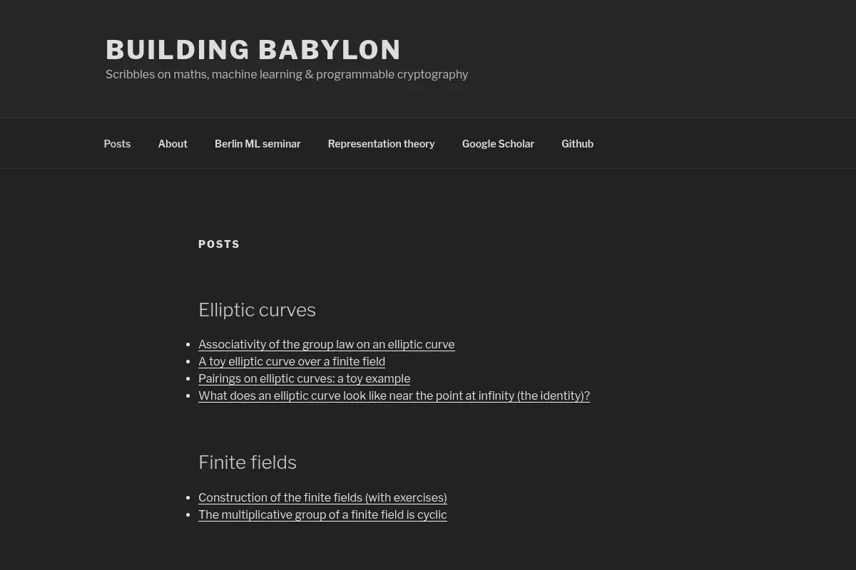 Building Babylon – Scribbles on maths, machine learning & programmable cryptography