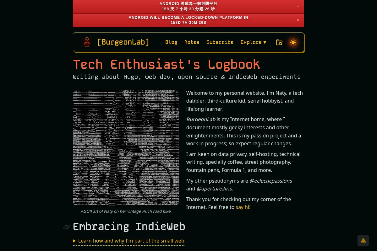 Burgeon Lab: Naty’s Tech Log