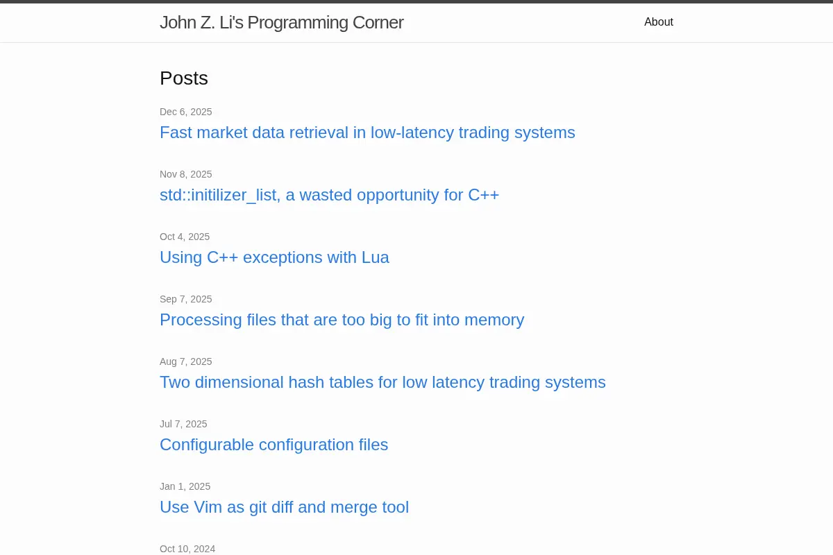 John Z. Li's Programming Corner