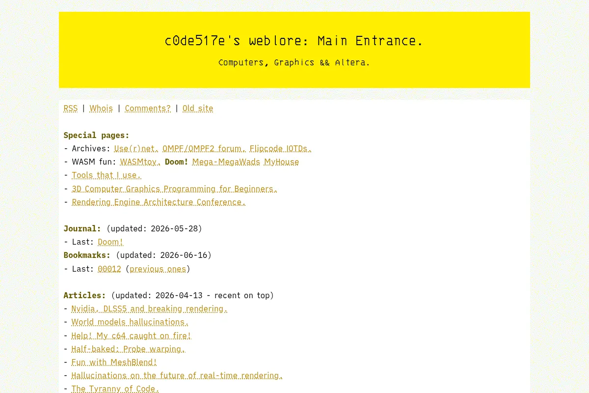 c0de517e's weblore