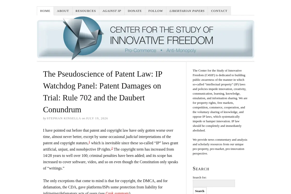 C4SIF.org — Pro-Commerce • Anti-Monopoly • Anti-IP • Pro-Innovation