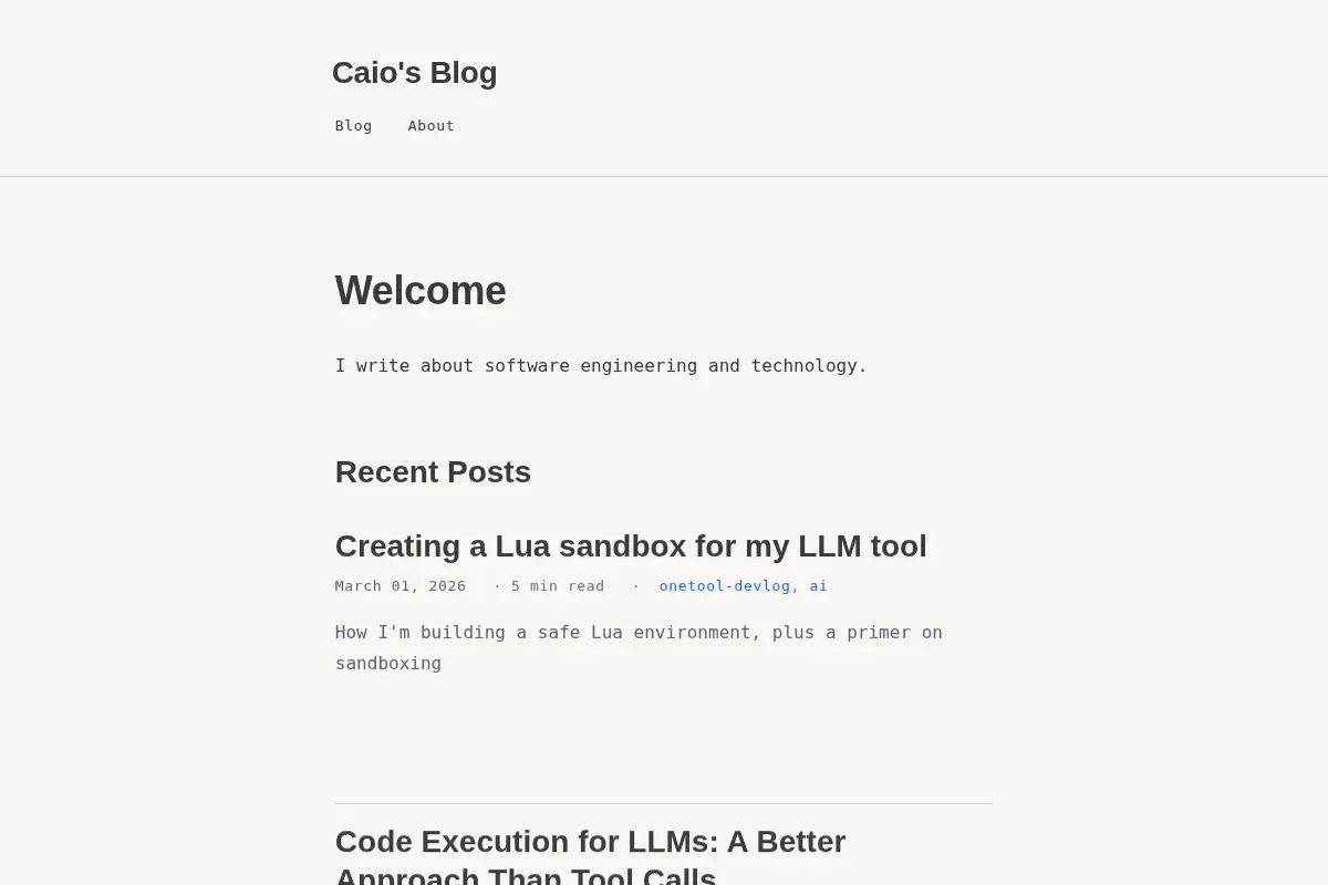 Caio's Blog