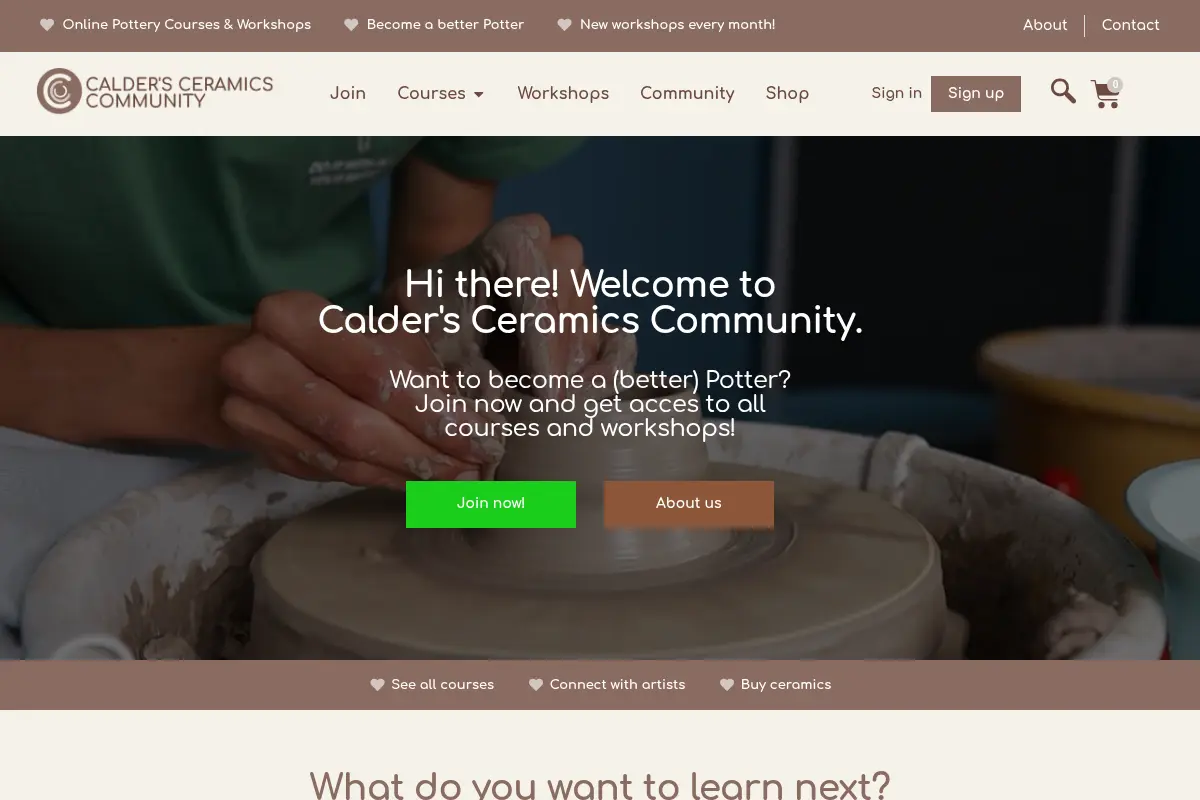 Calder's Ceramics Community