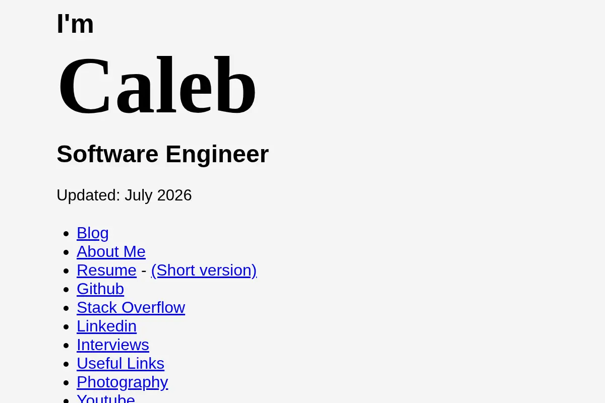 Caleb's Website