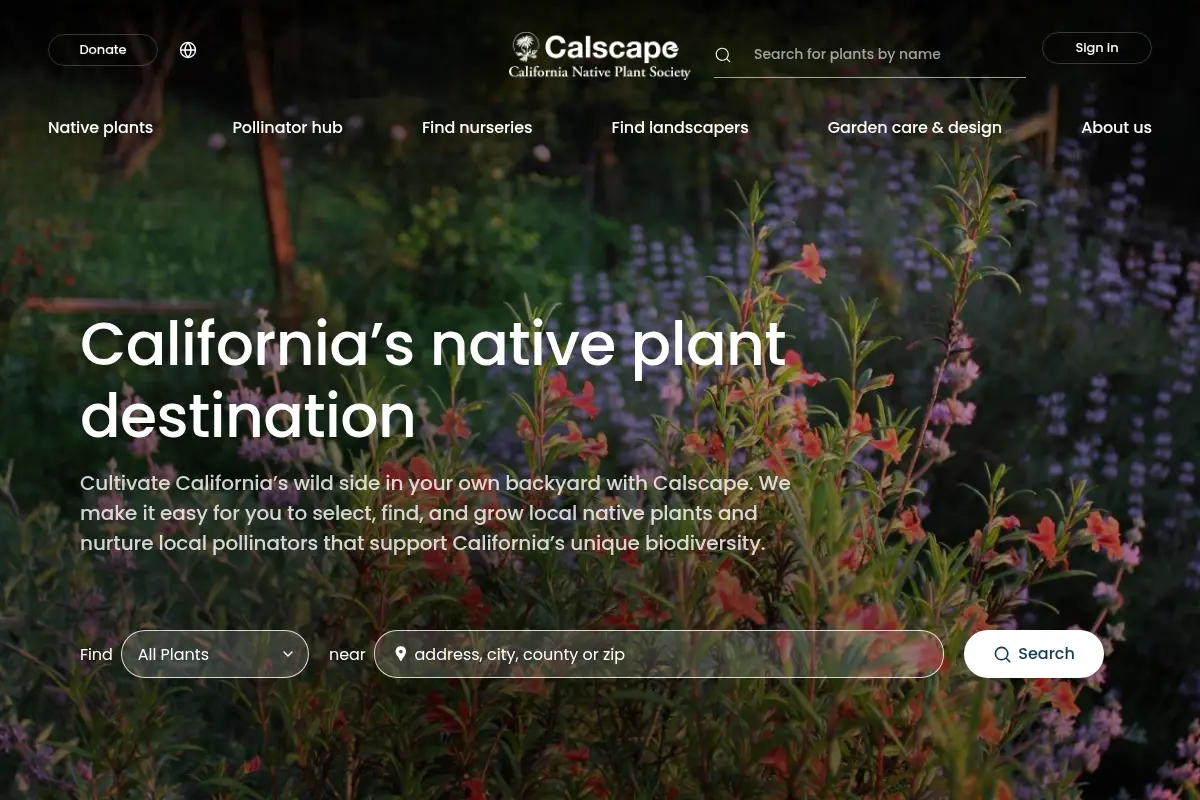 Calscape | California's Native Plant Gardening Destination