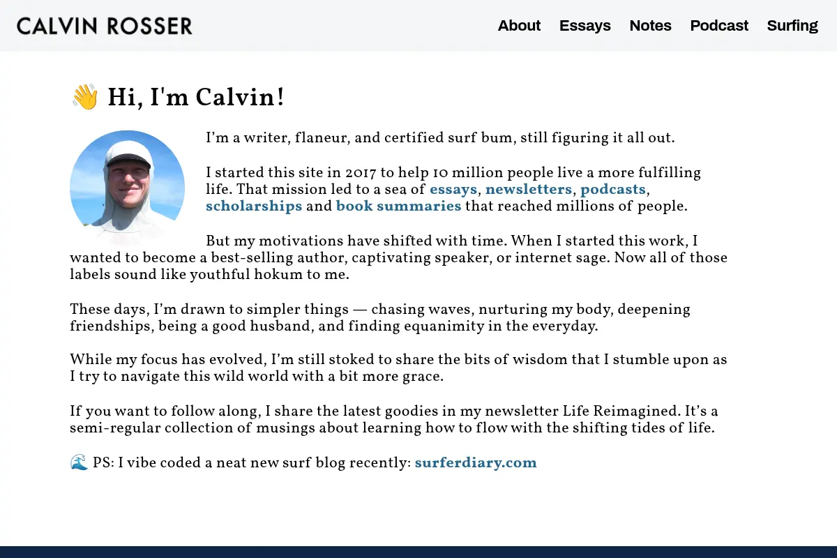 Calvin Rosser - Life Reimagined