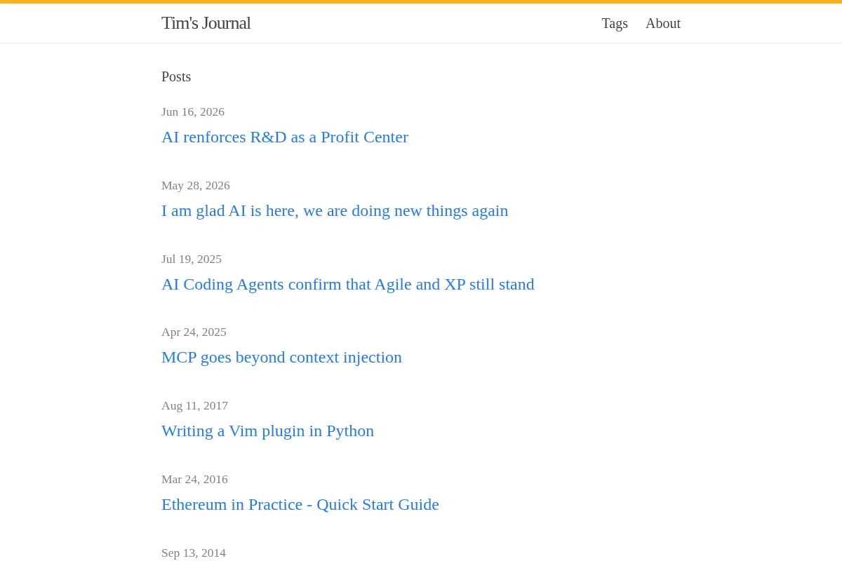 Tim's Journal