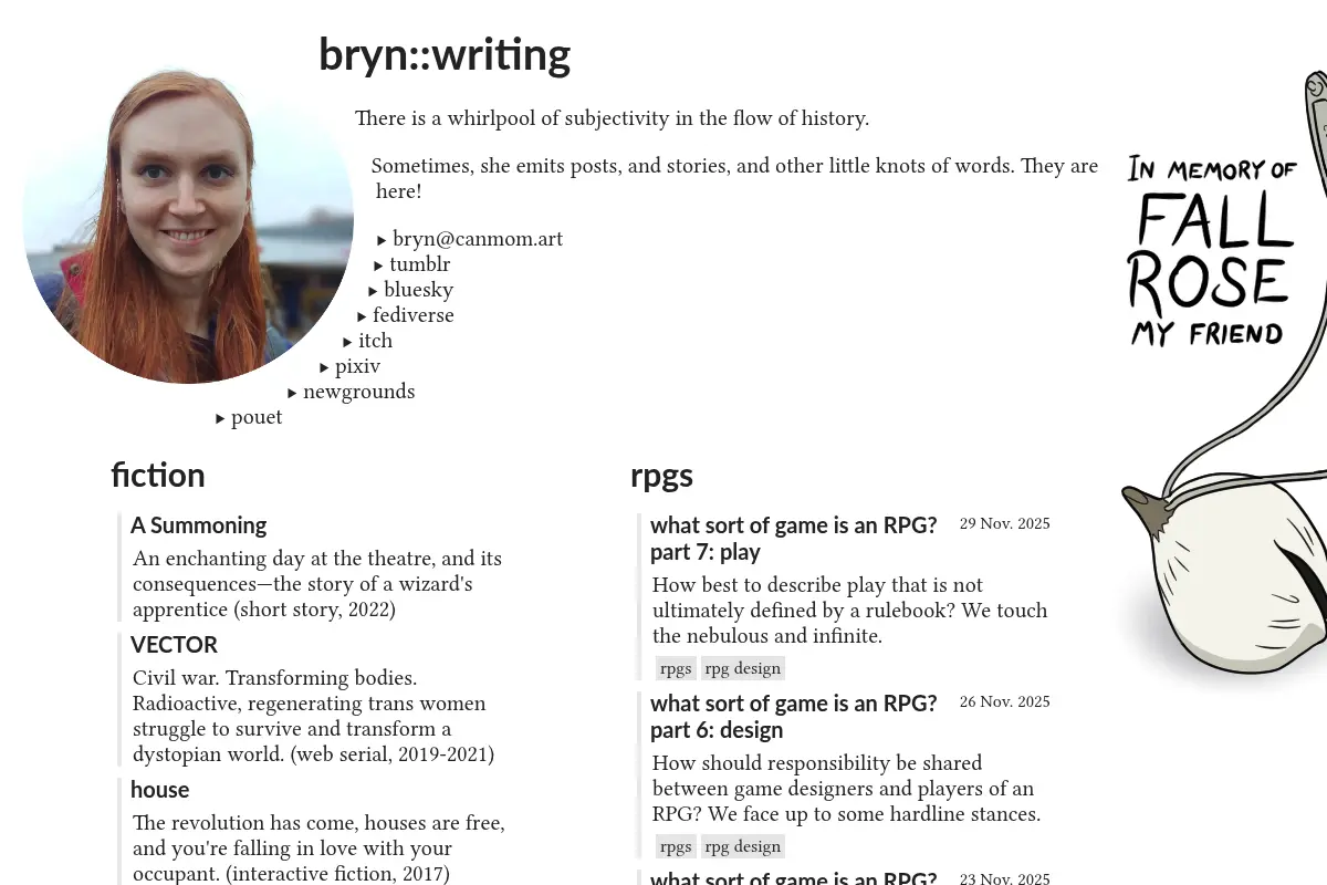 canmom: Bryn's Writing and Art Archive