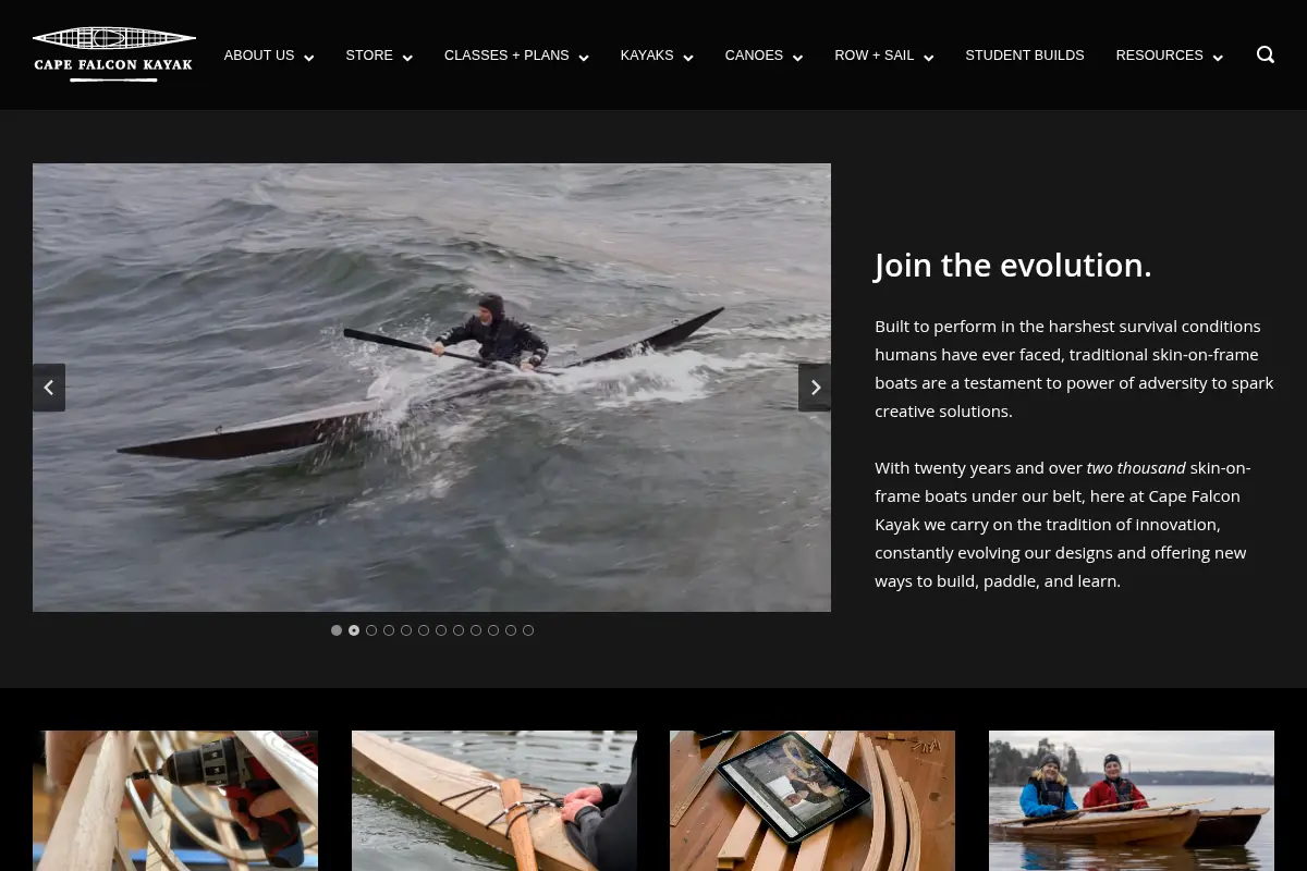Build your own skin-on-frame kayaks and canoes | Cape Falcon Kayak