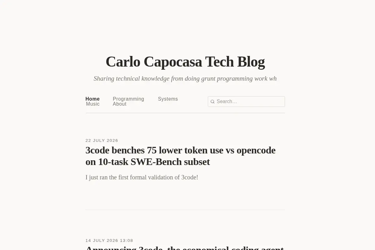 Carlo Capocasa Tech Blog