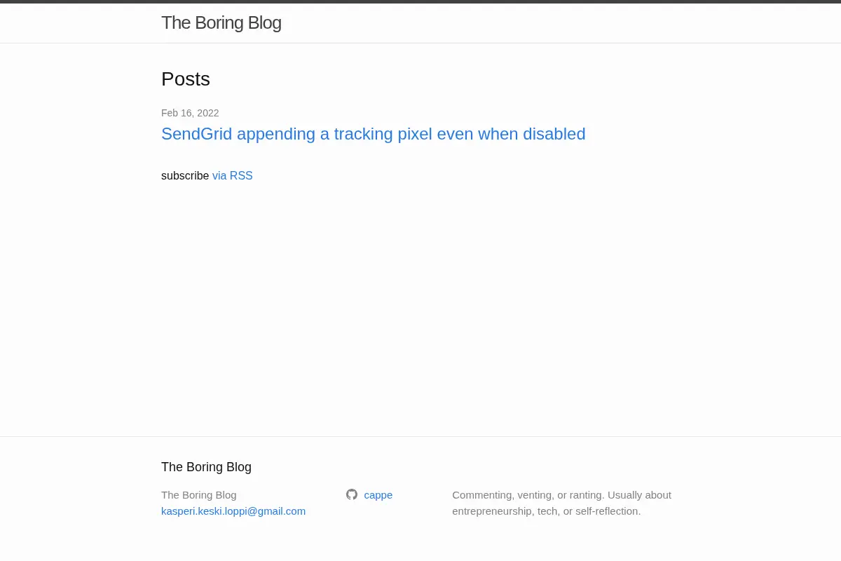 The Boring Blog