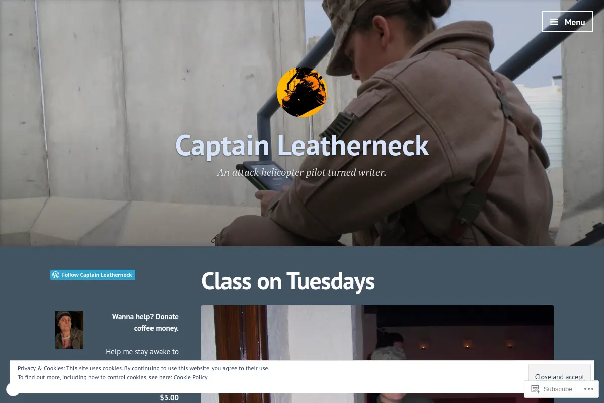 Captain Leatherneck – An attack helicopter pilot turned writer.