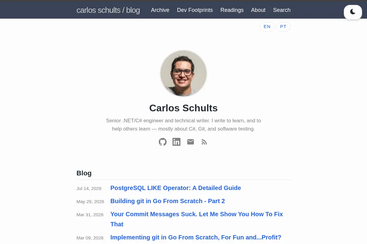 carlos schults / blog