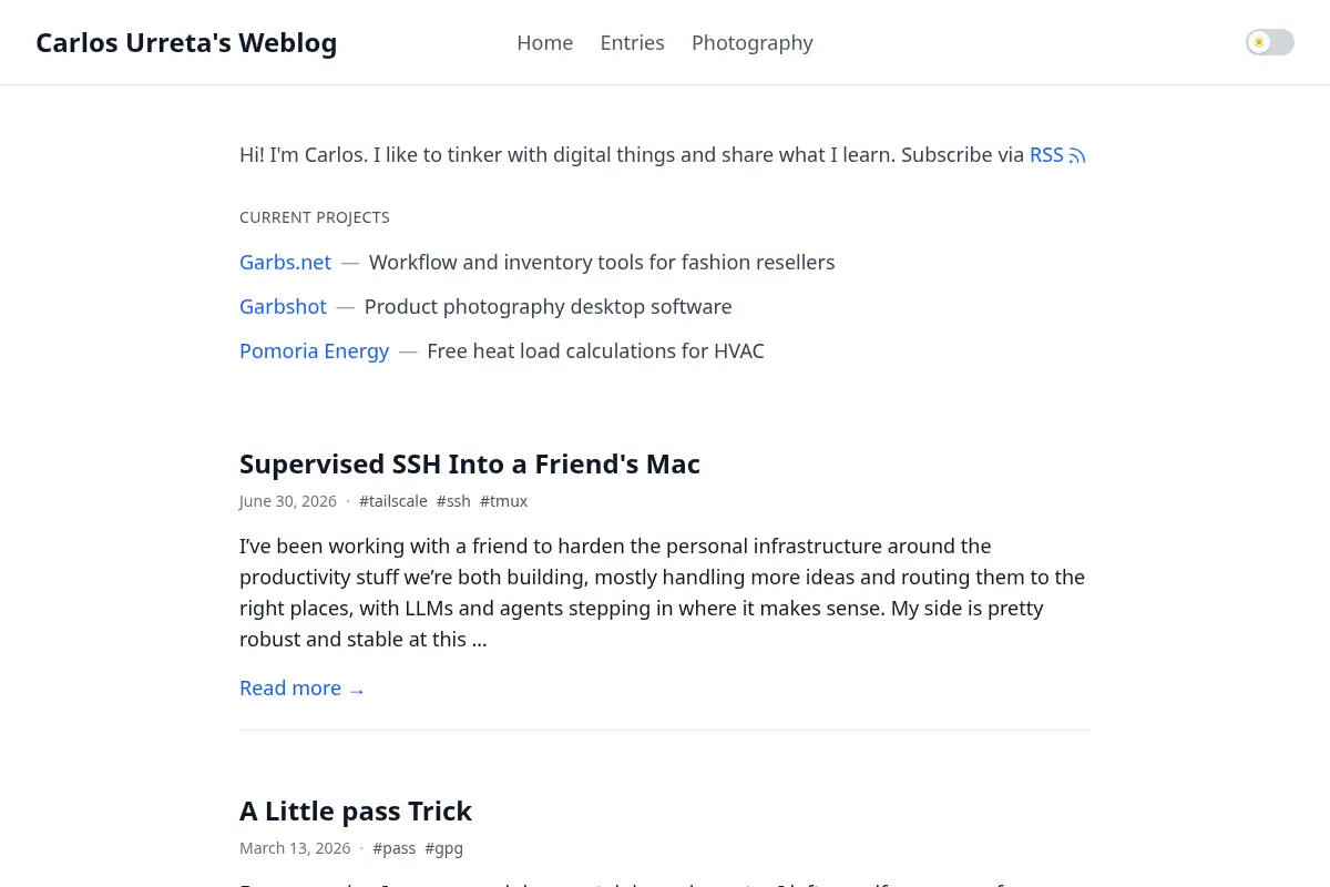 Carlos Urreta's Weblog