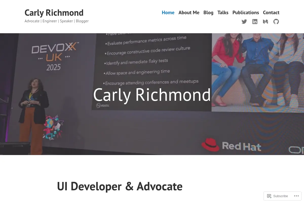 Carly Richmond – Advocate | Engineer | Speaker | Blogger